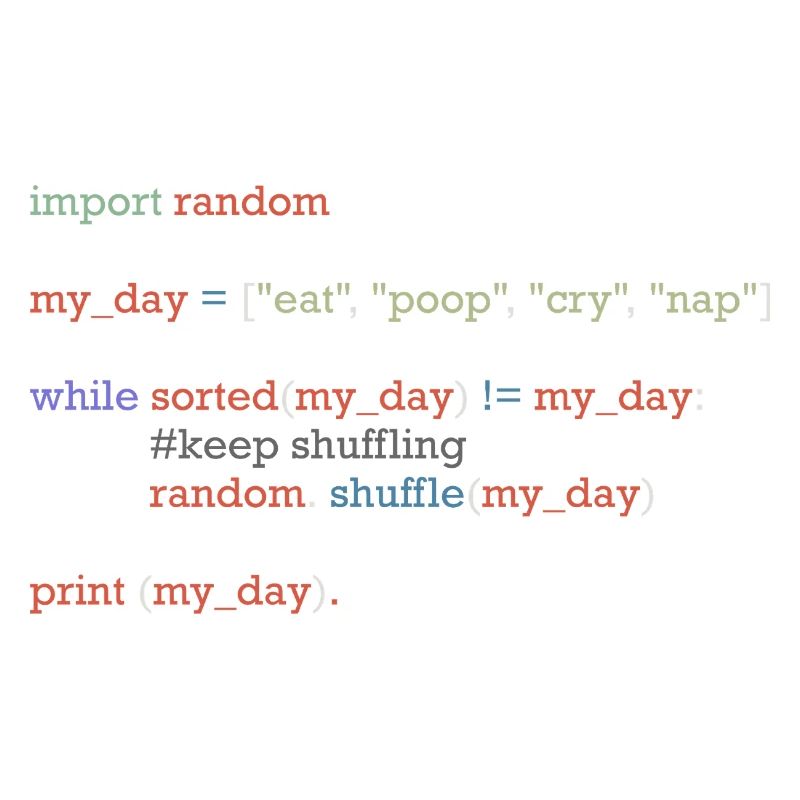 Lustiger Python-Code über den Alltag, Baby