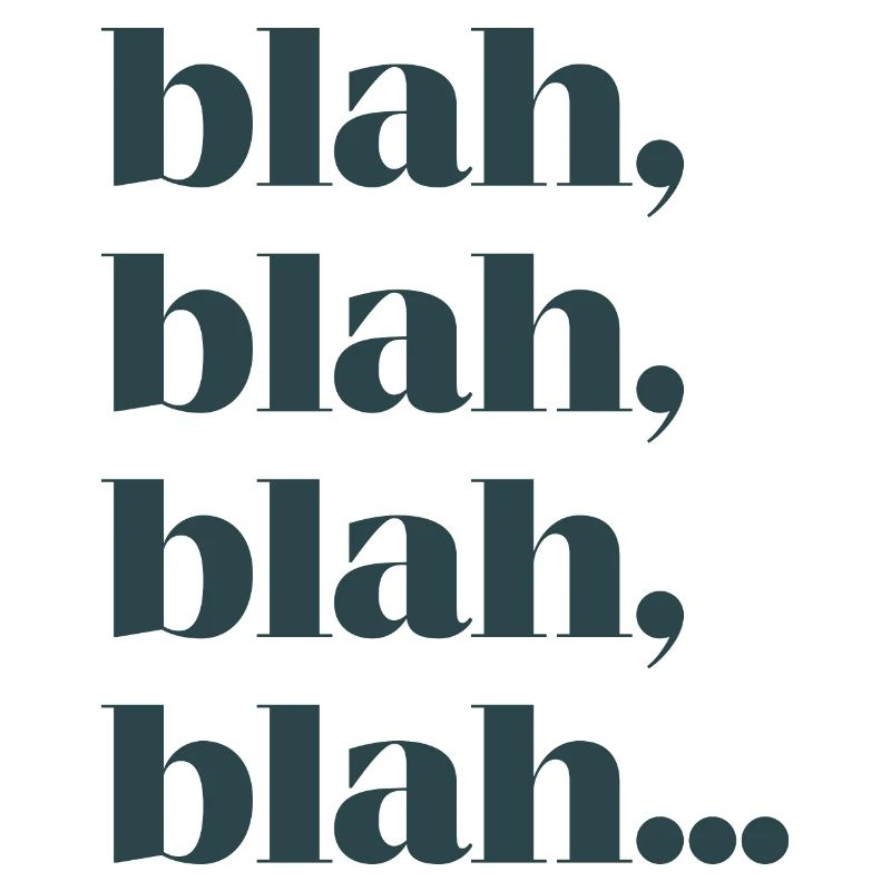 Bla bla bla bla