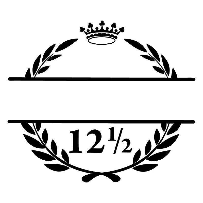 Bannière de nom Lauwerkrans avec le numéro 12 moitié