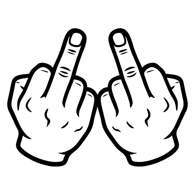 Hand Mittelfinger Frech