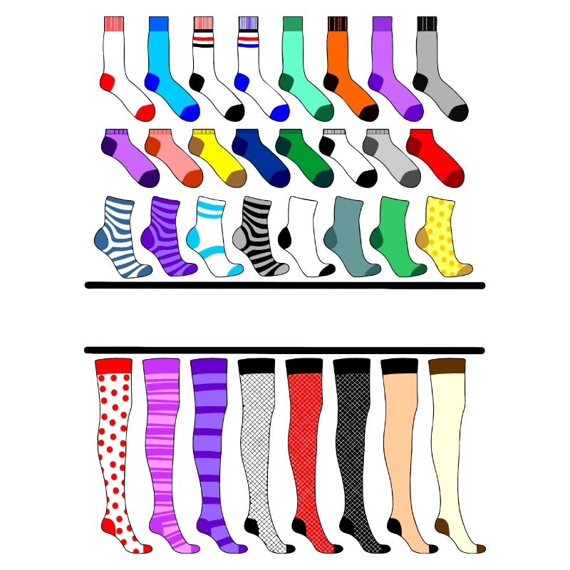 Chaussettes, bas, collants logo