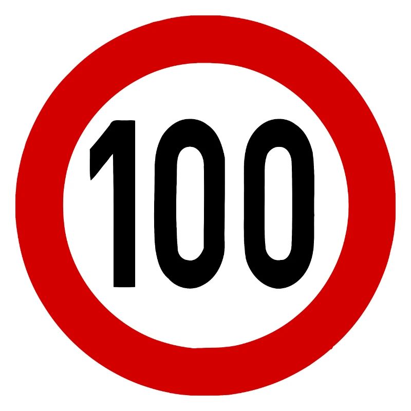 Geschwindigkeitsszeichen TempoLimit 100 Schild