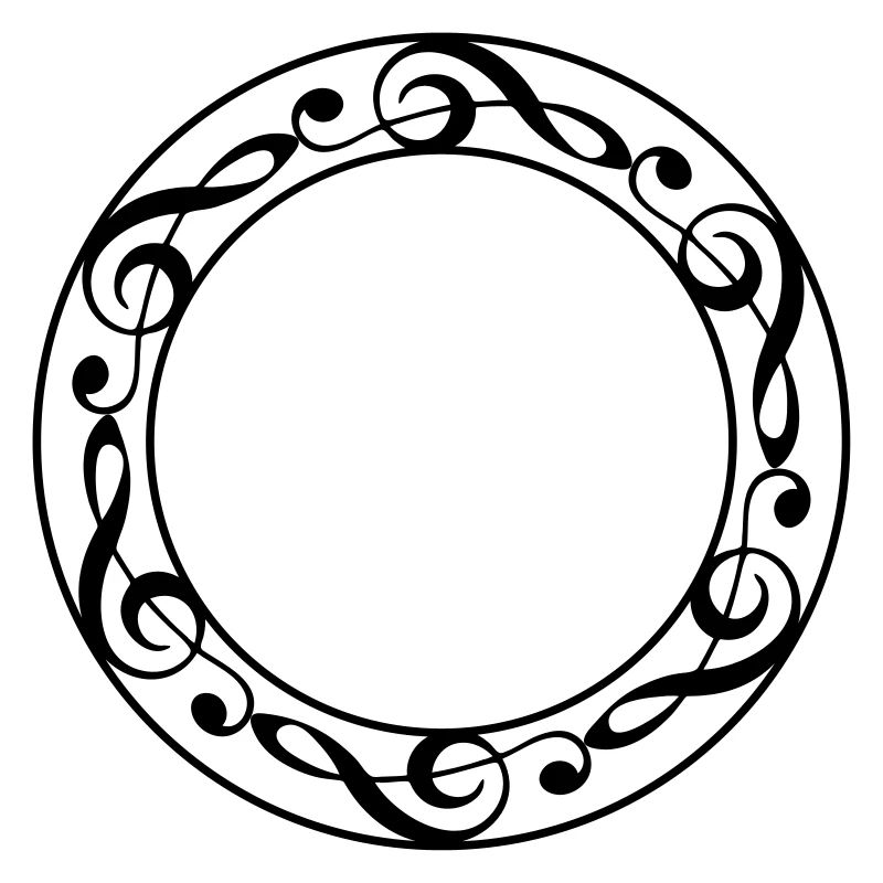 Music notes violin clef frame YOUR TEXT