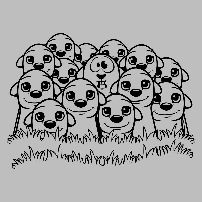 Suricates doux groupe drôle amical