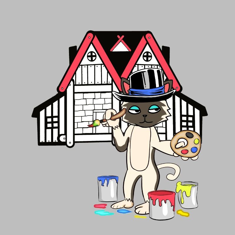 Cat Painter Professions Workspace Job