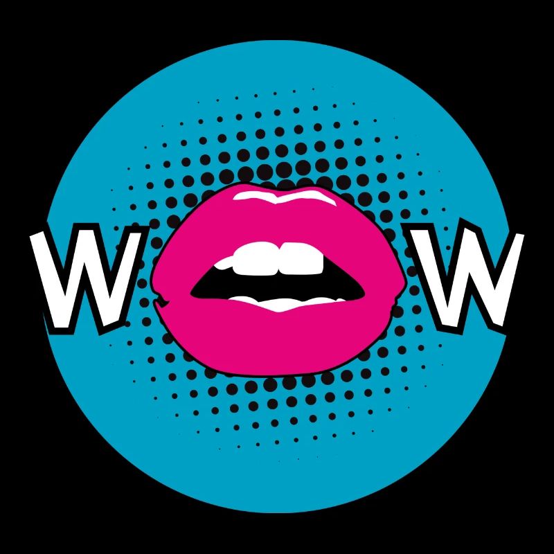 Pop Art / Graphic Novel: WOW - bouche, lèvres, moue