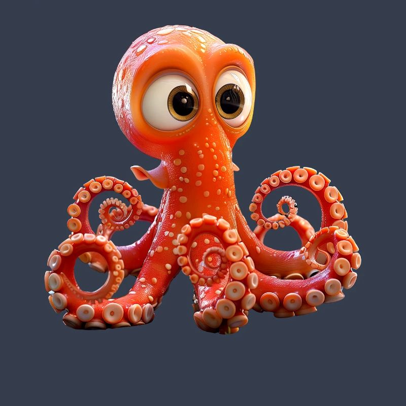 Octopus Small Octopus Cuttlefish Cute Octopus