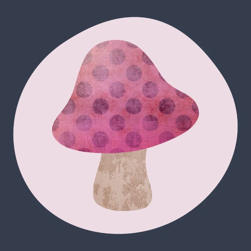 Pilz Kreis Herbst rosa Mädchen Märchen Punkte Wald
