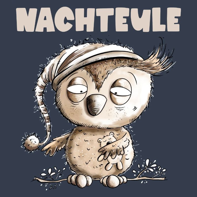Drollige Nachteule Eule