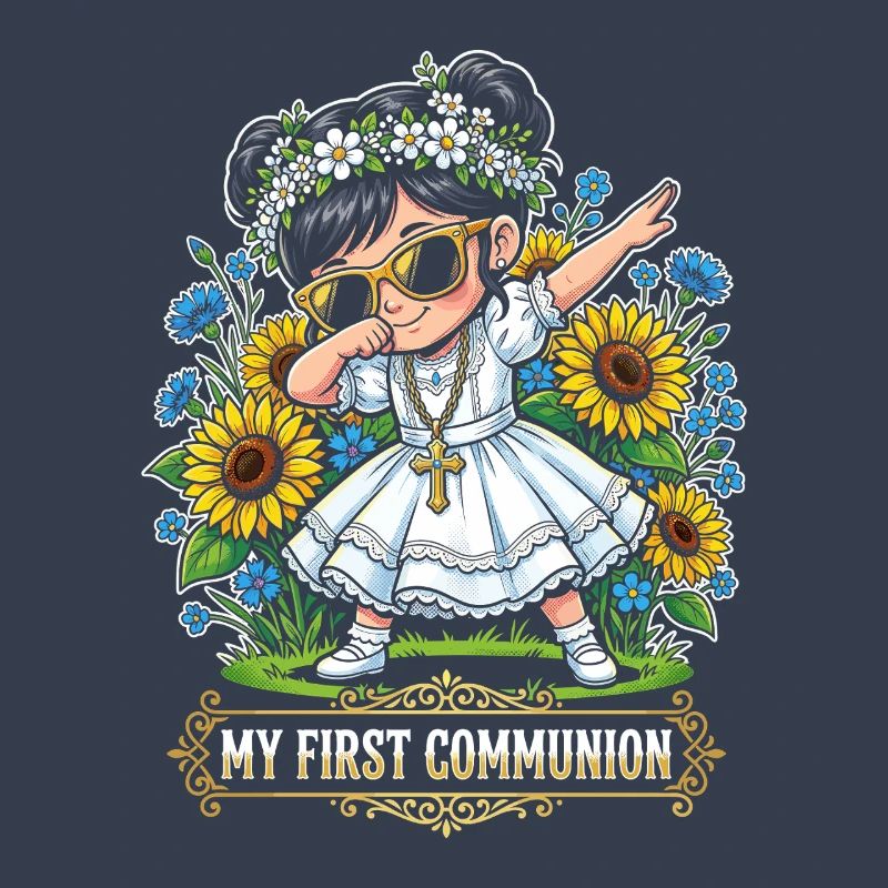 La danseuse de la fleur de la Première Communion