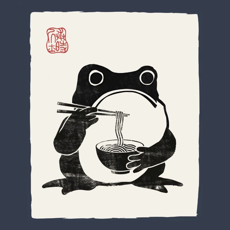 Japanese Grumpy Frog Ramen Noodle Feast