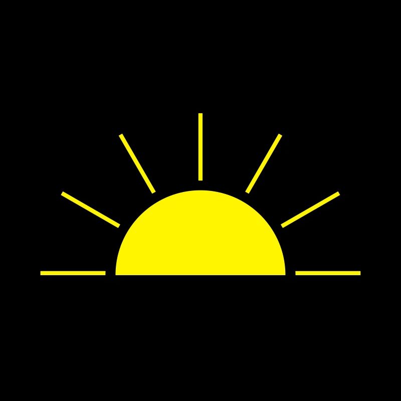 Rising or setting sun