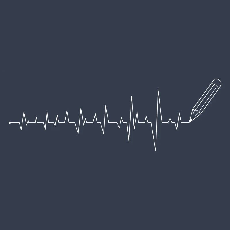 Dessin au trait au crayon ECG