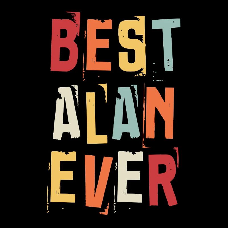 Bester Alan Ever Retro Vorname Text Spruch
