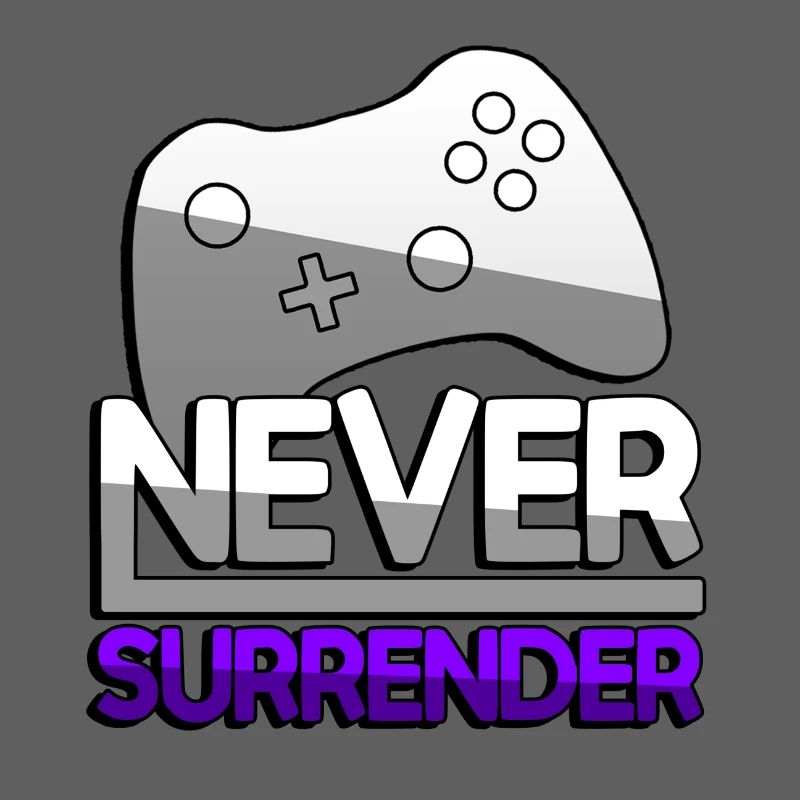 NEVER SURRENDER (Lila) + Controller - Gaming