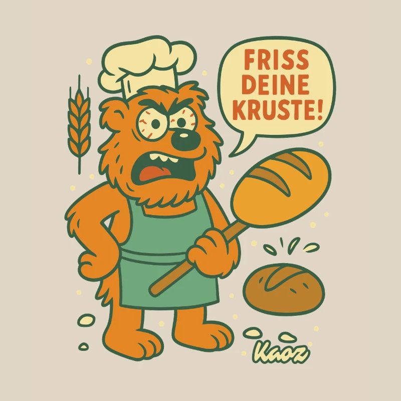Wütender Bäcker Bär: Friss deine Kruste!