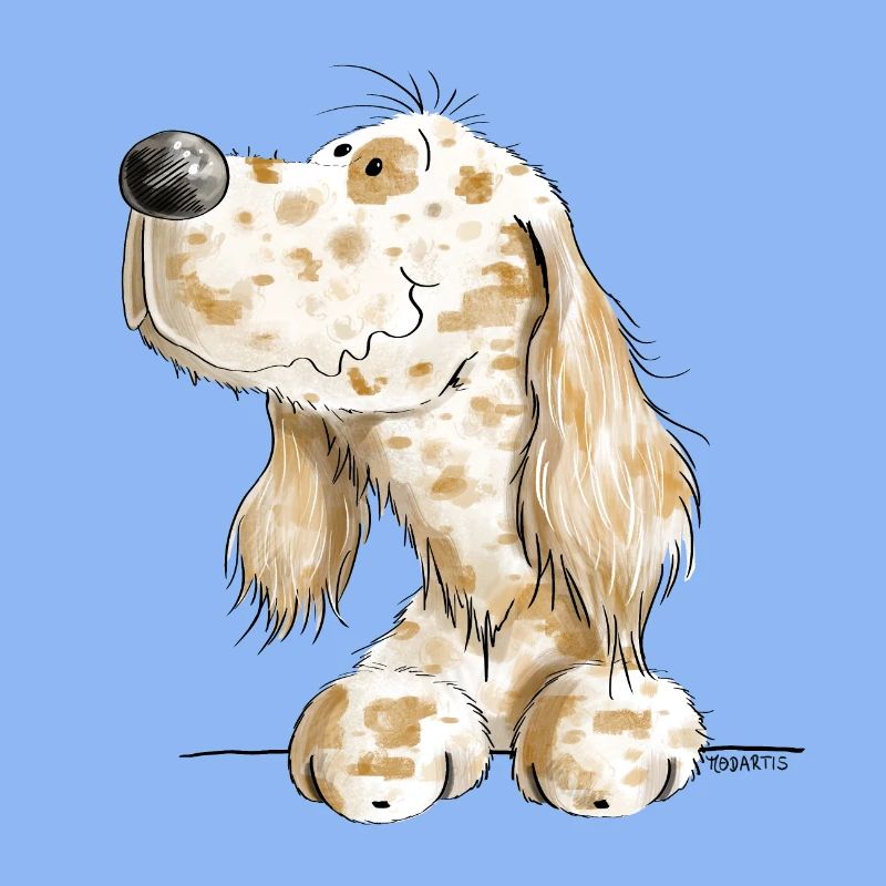 Englischer Setter Kopf I Hunde Comic Geschenk