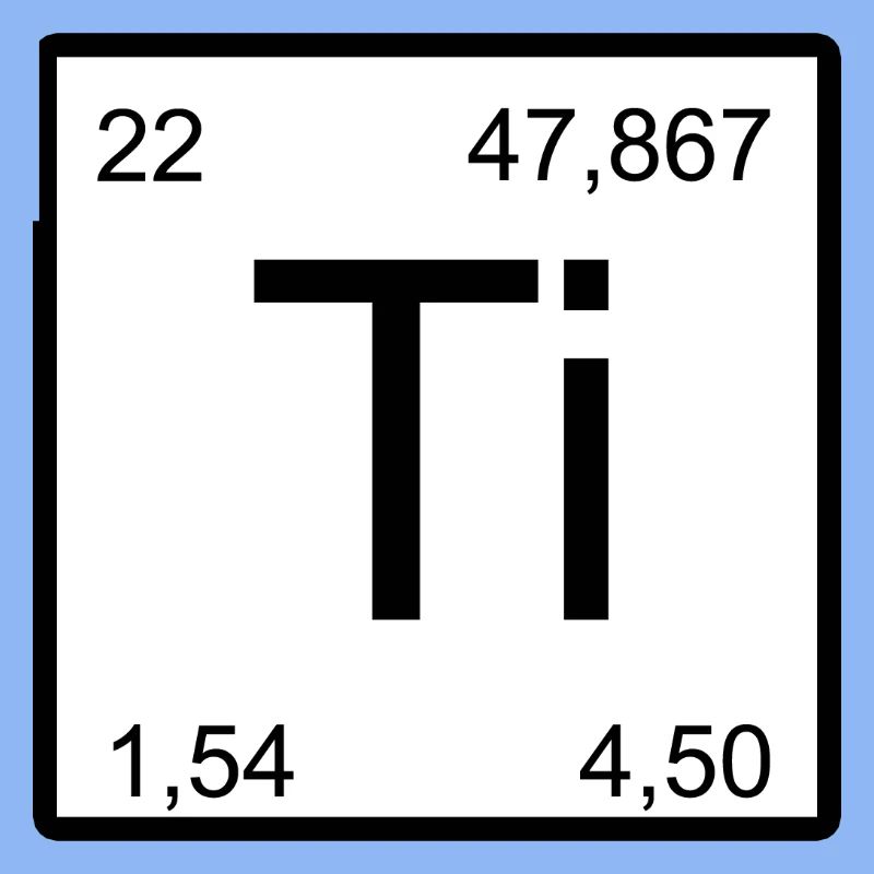 Titanium Elementsymbol Minimal Tile