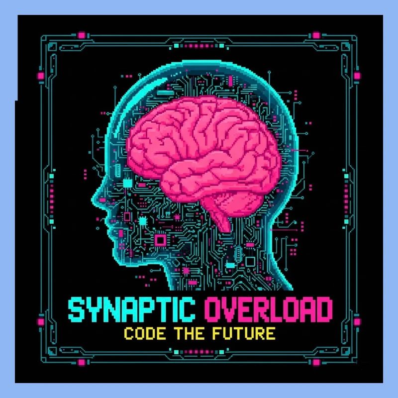 Synaptic Overload Neon Brain