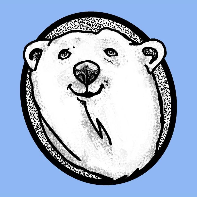Schmunzelnder Eisbär