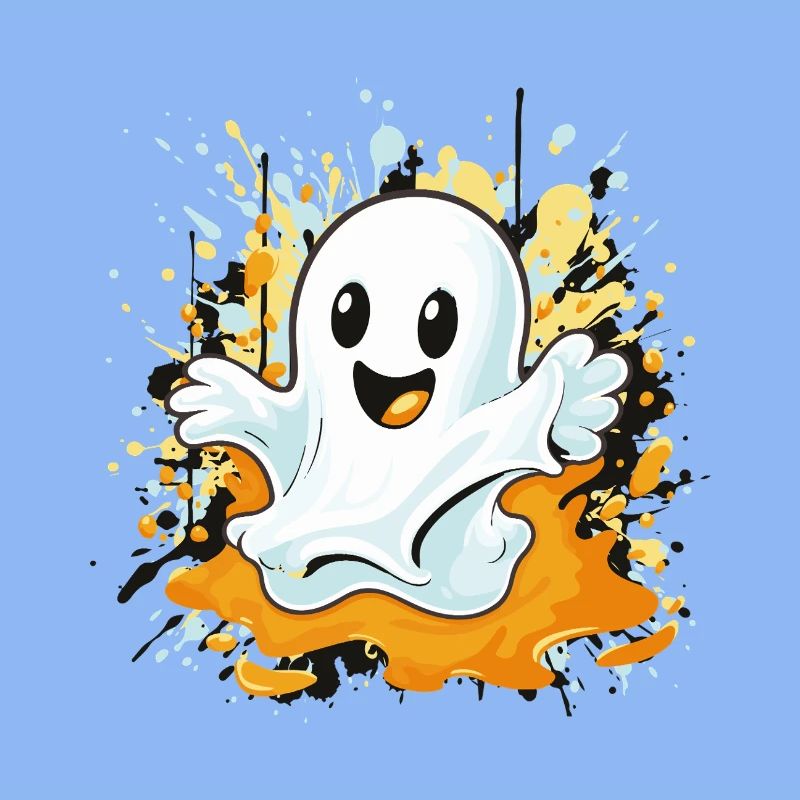 Cheerful ghost splash