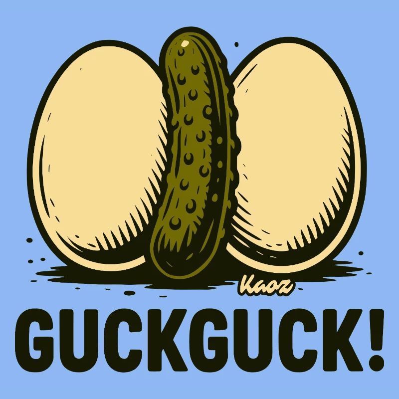 Two hard-boiled eggs with a cucumber