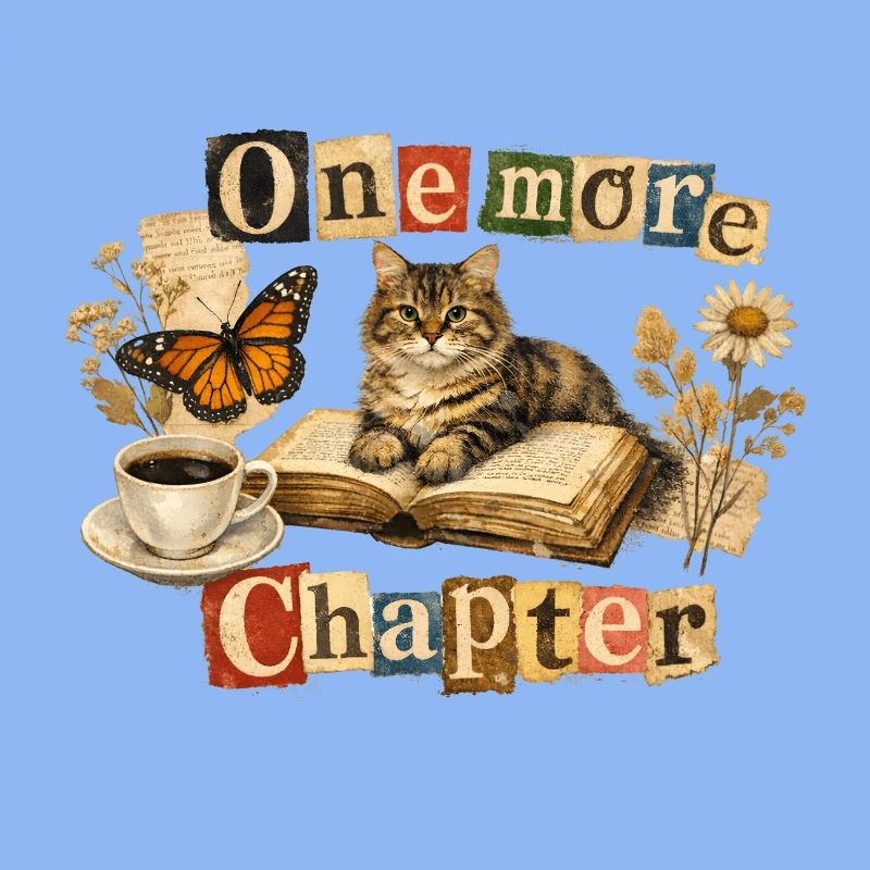One More Chapter - Cozy Reading Cat