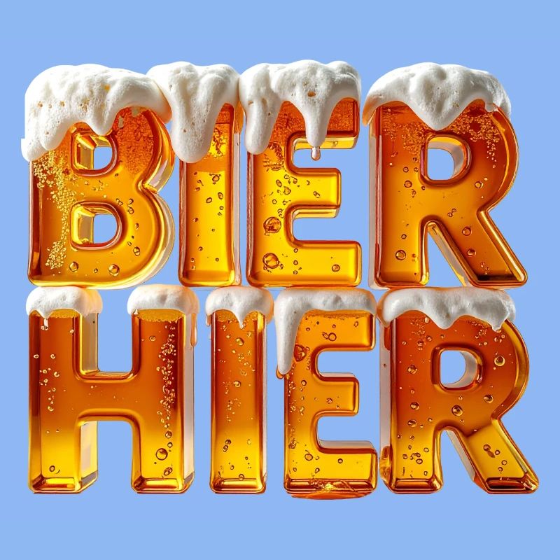 Bier? Hier! – 3D Bierglas-Buchstaben mit Schaum