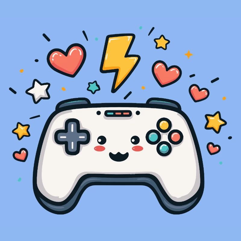 Kawaii Game Controller Sparkling