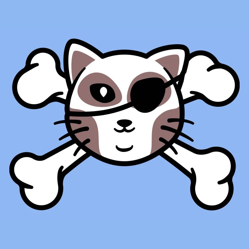 Pirate Kitten Skull Patch