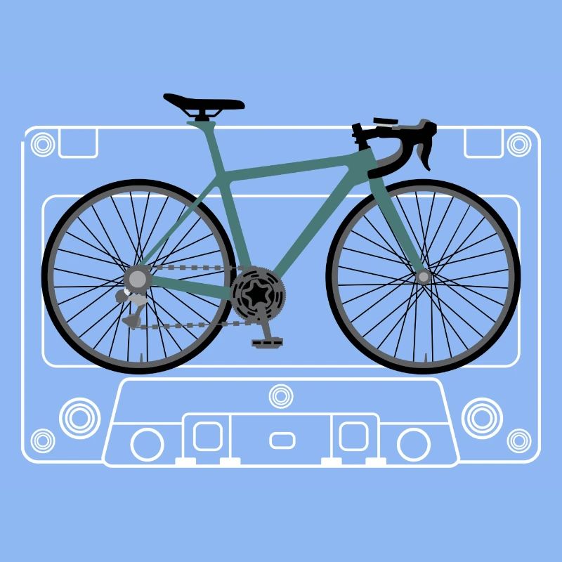 Impression de plan de vélo sarcelle
