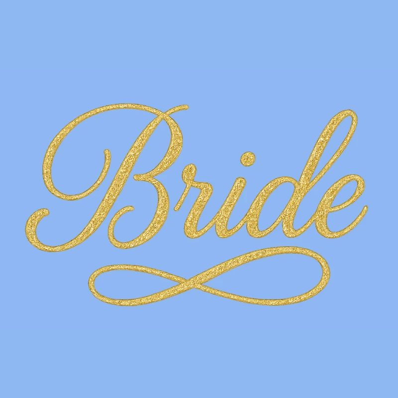 Conception élégante de script de mariée en or