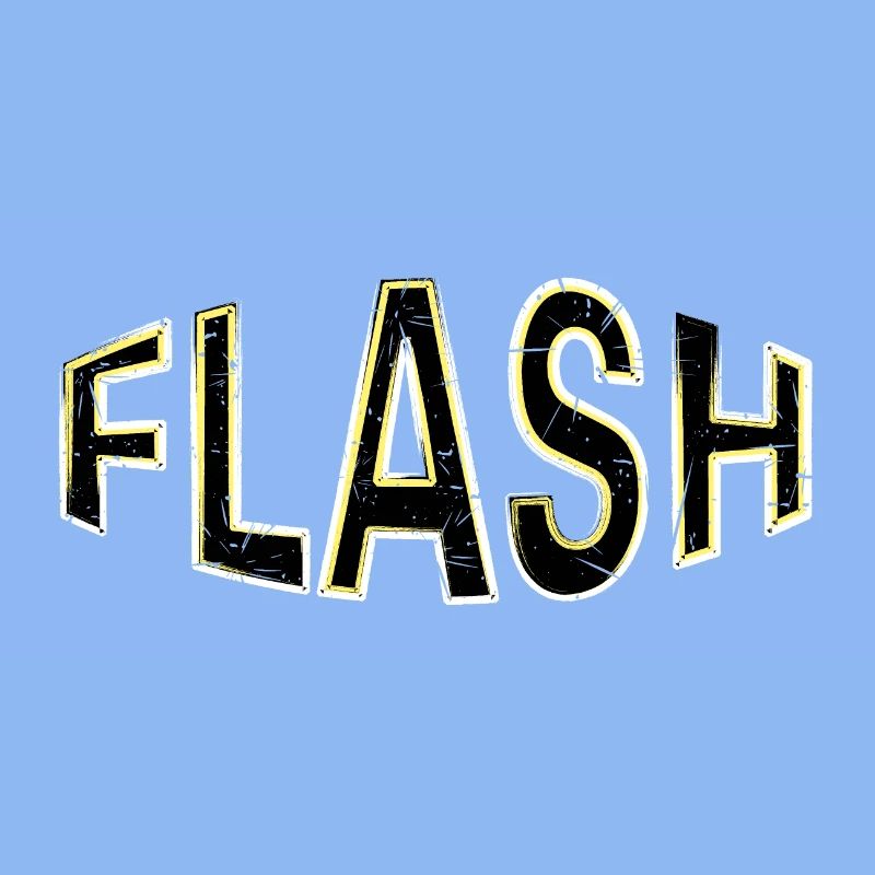 FLASH label with flashes