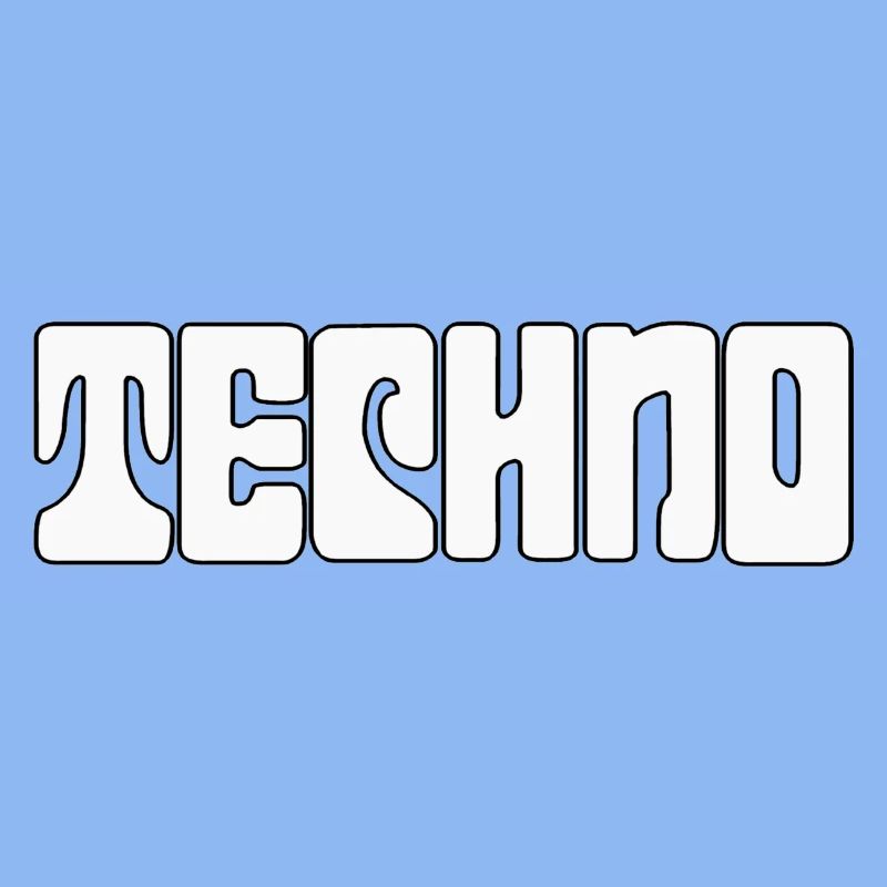 Futuristic Techno Pattern Tee