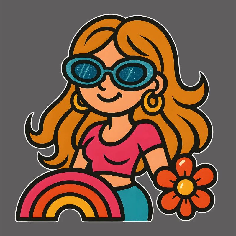 Retro Kesätyttö - Flower Power Look