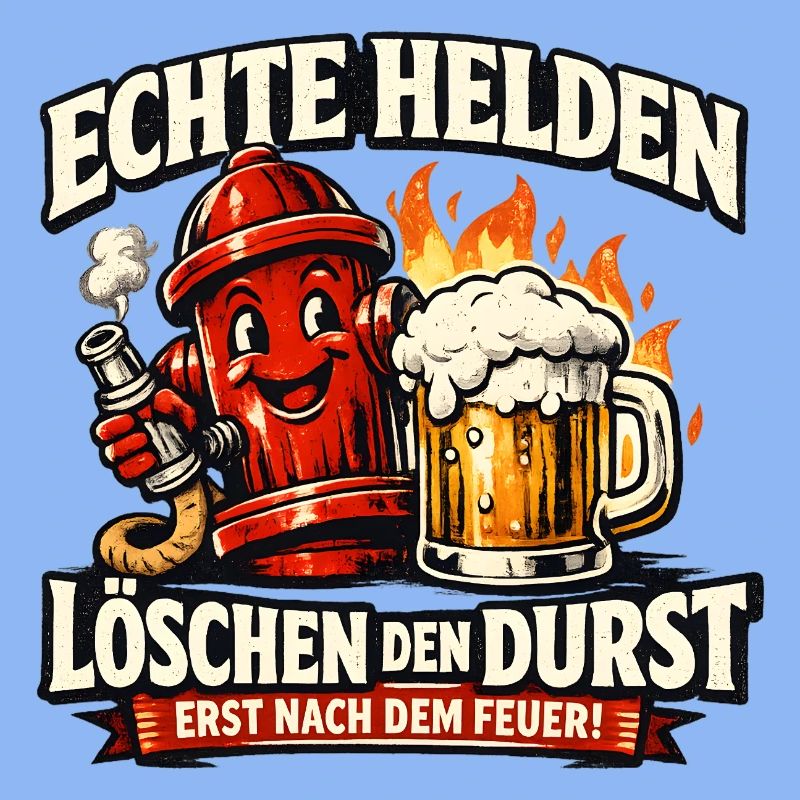 Echte Helden löschen den Durst