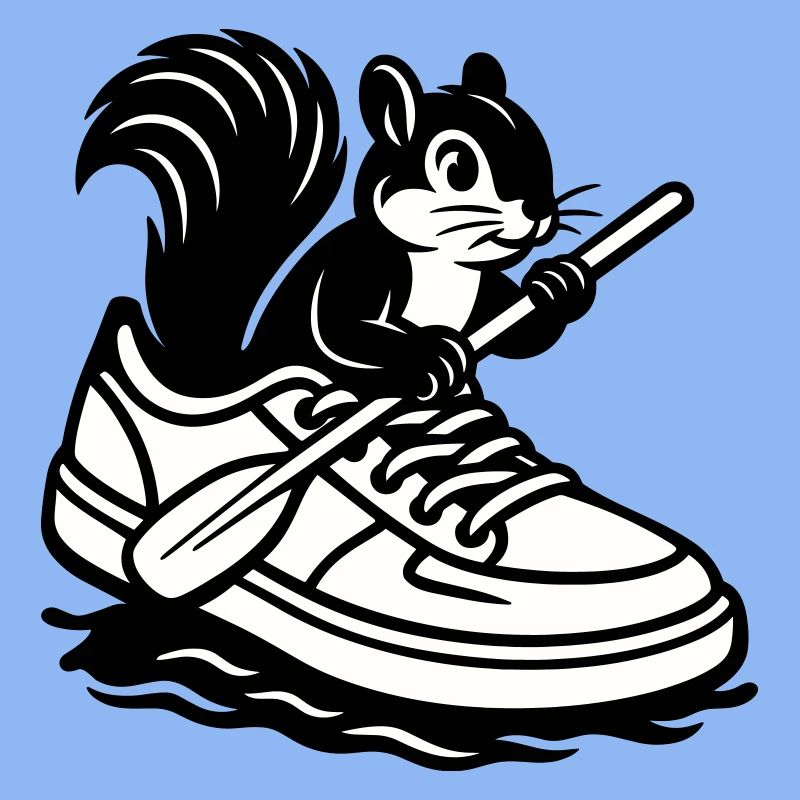 Eichhörnchen im Sneaker!