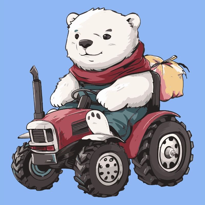 Eisbär Traktor Farmer