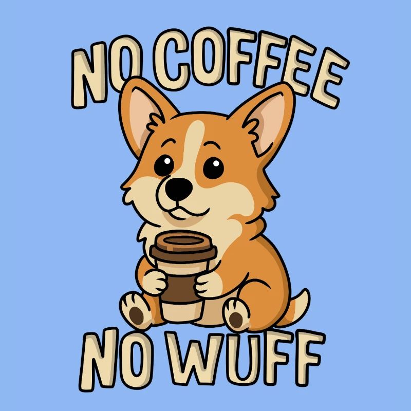 Kaffee Corgi – Pas de café, pas de wuff