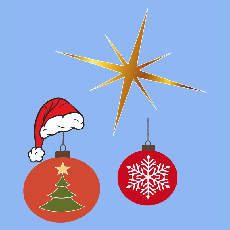 Weihnachtsstern und Weihnachtskugel
