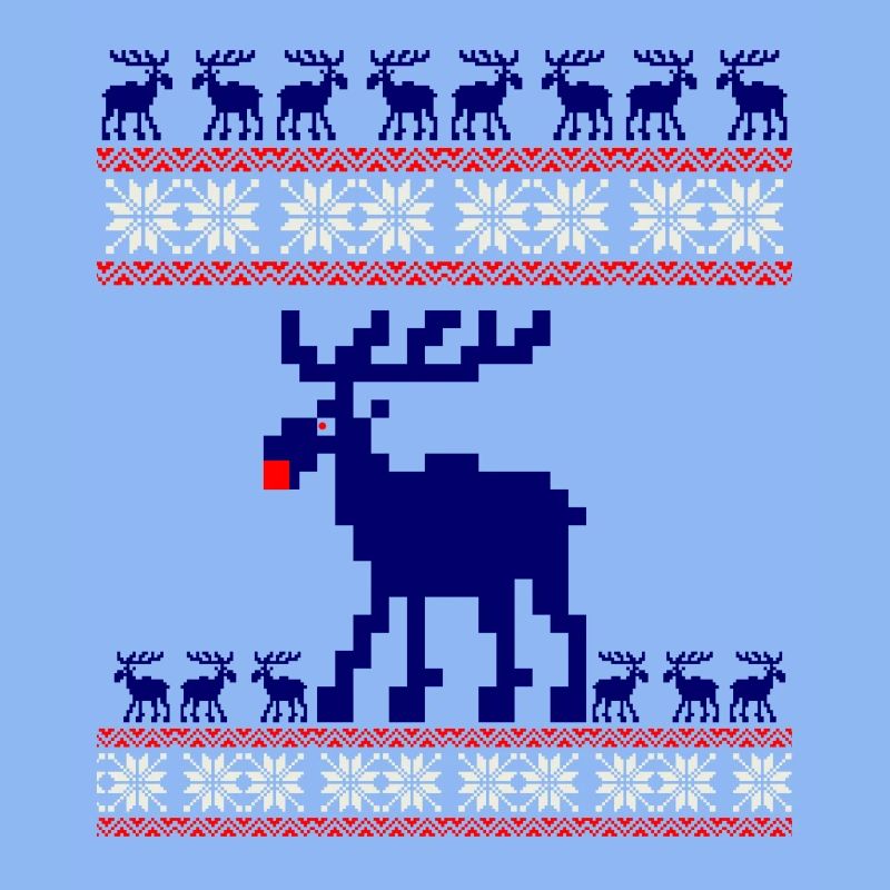 Reindeer Pattern Knitting Winter Rudolf Elk Pixel xma