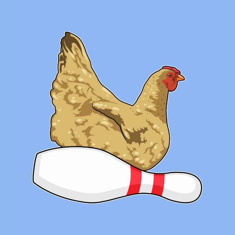 Bowling au poulet avec épingle à bowling