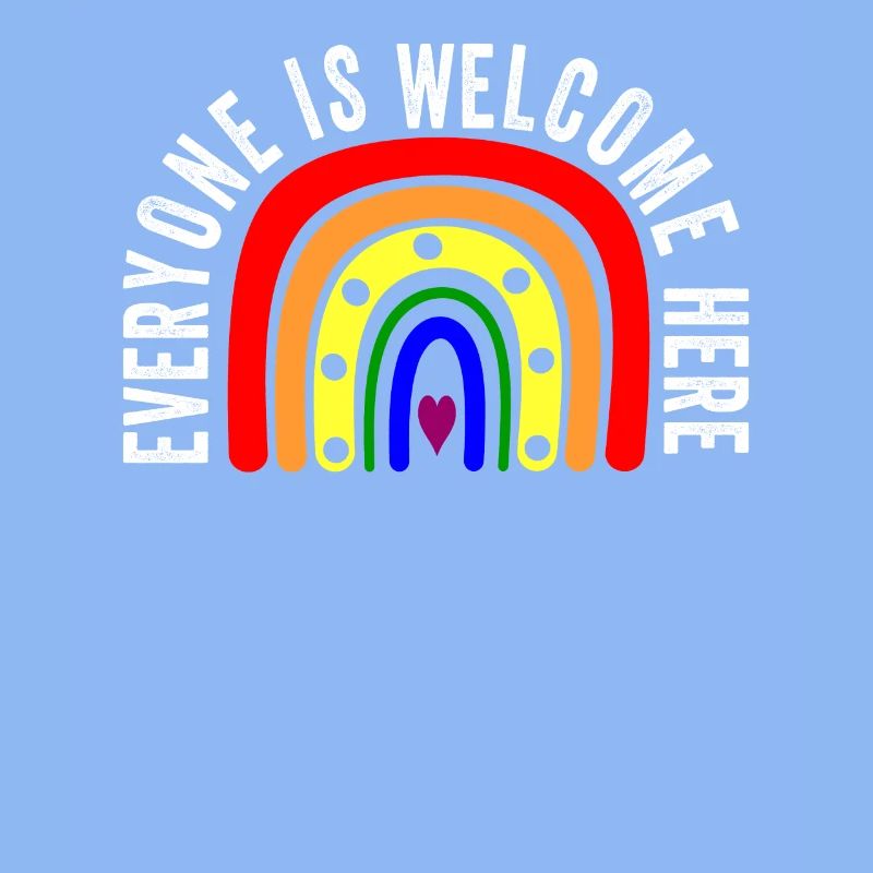 UNITY DAY Everyone is Welcome Here Boho Rainbow