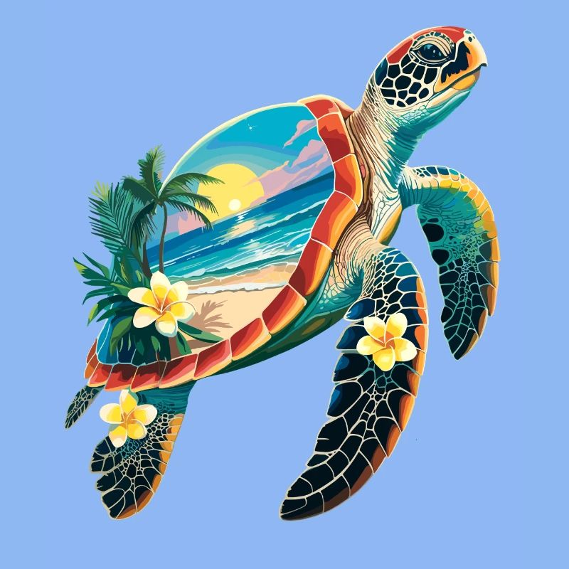 Turtle Waves Surf Turtle Surfer Turtles