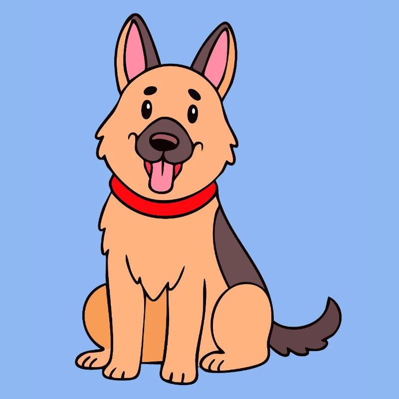 Niedlicher Schäferhund (Comic)