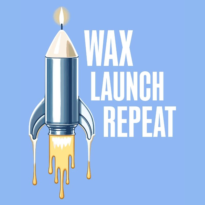 WAX Launch Repeat – Funny Rocket Candle Design