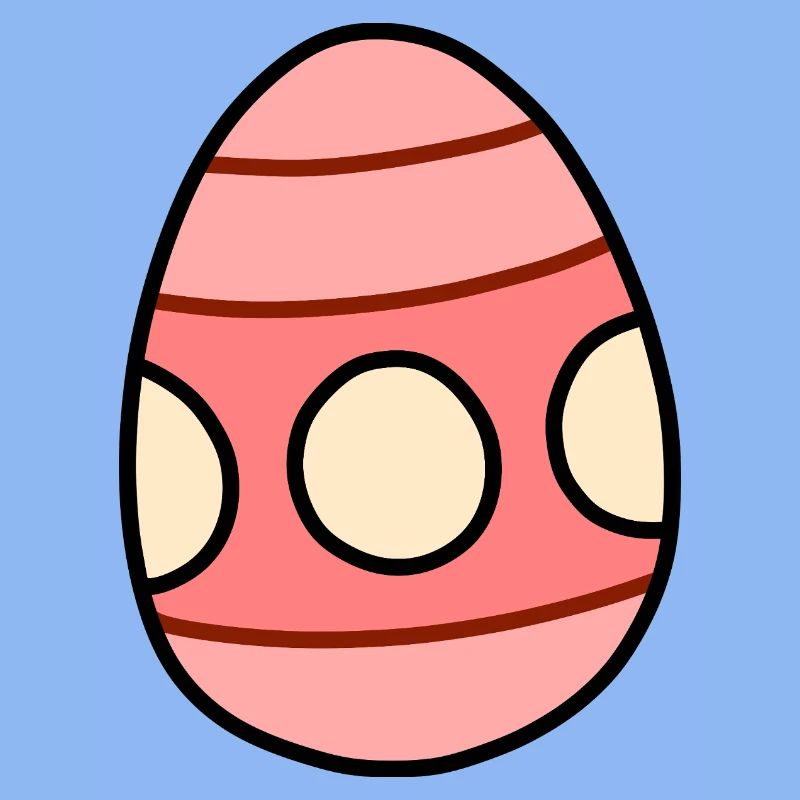 Pastel Striped Easter Egg