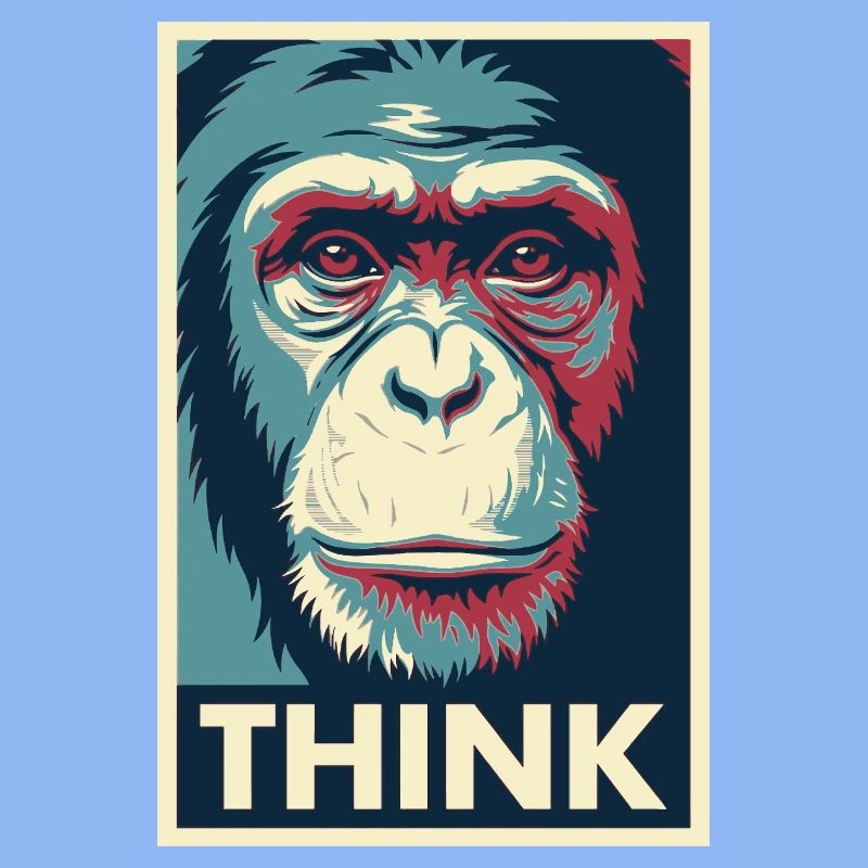 Monkey Thinking Pop Art Poster