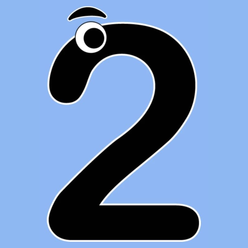 Number Two 2 Kids Birthday Learn Math
