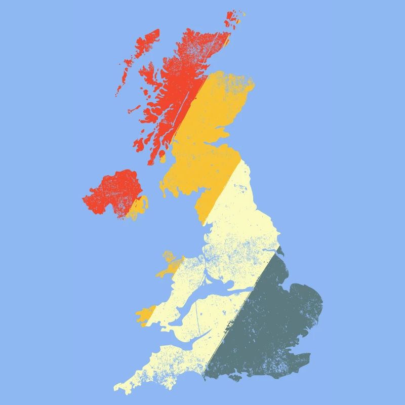 UK Map Prism Gradient